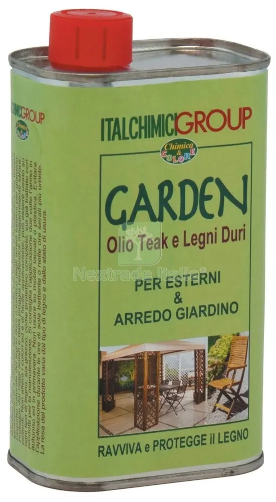 12PZ GARDEN OLIO X TEAK E LEGNI DURI ML.0,500 — Vernici e smalti — rif. FERX.56180 12PZ GARDEN OLIO X TEAK E LEGNI DURI ML.0,500 — Vernici e smalti — rif. FERX.56180