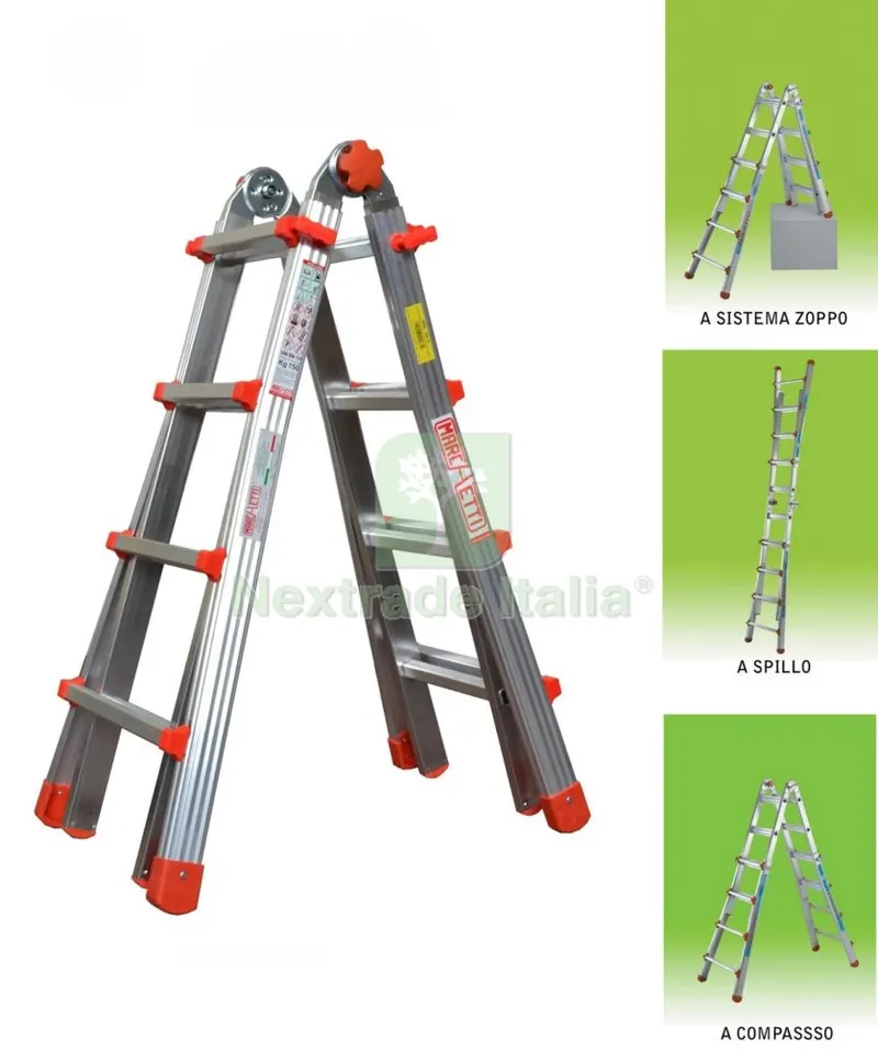 SCALA ALLUMINIO MULTIUSO 4+4 GRADINI 4,10 M — Casalinghi e organizzazione — rif. FERX.57214 SCALA ALLUMINIO MULTIUSO 4+4 GRADINI 4,10 M — Casalinghi e organizzazione — rif. FERX.57214