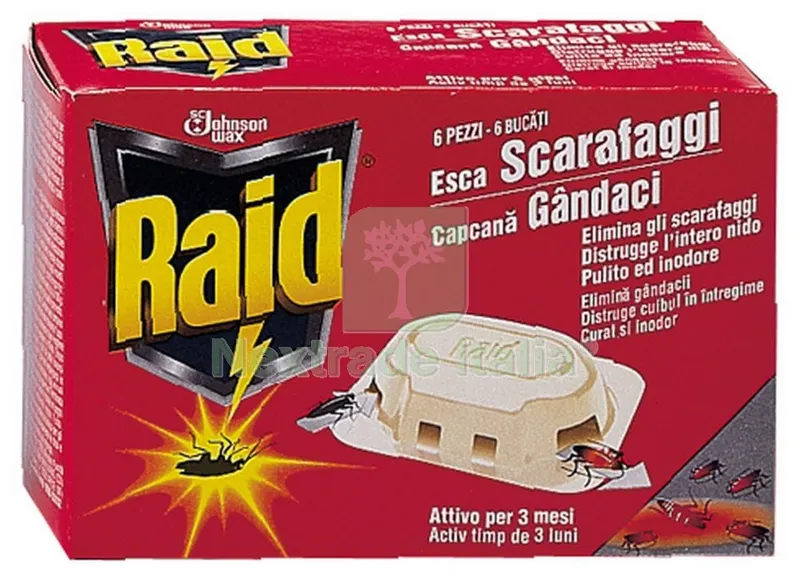 RAID ESCA SCARAFAGGI PZ.6 — Protezione piante e sementi — rif. FERX.5742 RAID ESCA SCARAFAGGI PZ.6 — Protezione piante e sementi — rif. FERX.5742