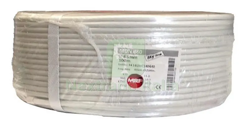 100ML CAVO SATELLITARE 75 OHM DIAMETRO 6,6 STANDARD — Interruttori e prese — rif. FERX.5777