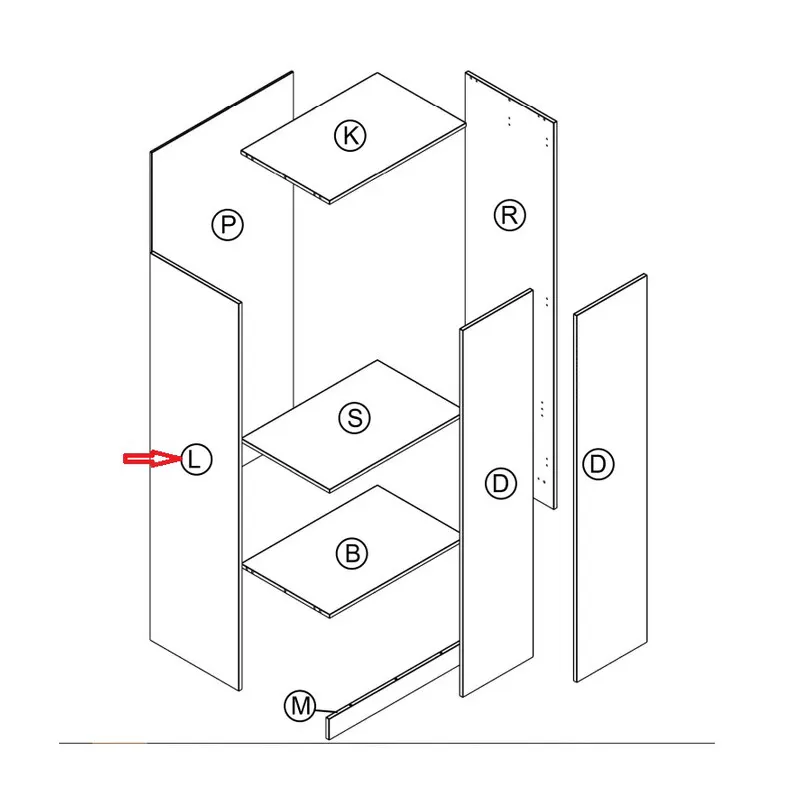 ZZ-Part L Fianco x Armadio 2A Bianco VEN. GRK708/K083 — Arredo — rif. FERX.603616 ZZ-Part L Fianco x Armadio 2A Bianco VEN. GRK708/K083 — Arredo — rif. FERX.603616