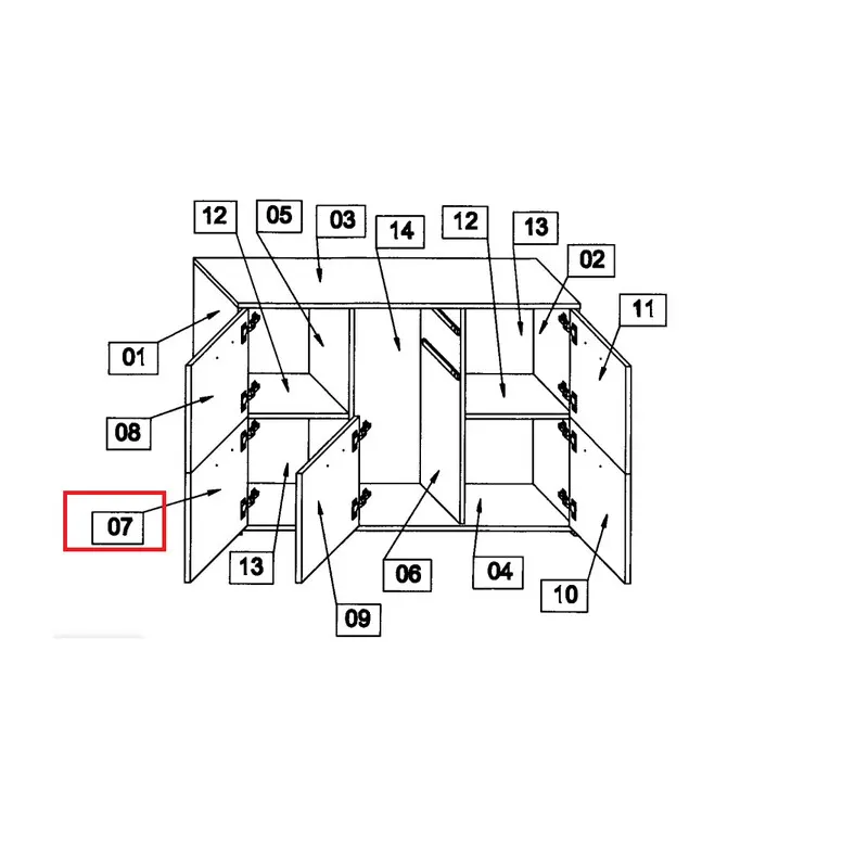 ZZ-Sportello NR.7 Bianco x Kit Buffet Elvezia Rovere/Bianco Laccato — Arredo — rif. FERX.603669 ZZ-Sportello NR.7 Bianco x Kit Buffet Elvezia Rovere/Bianco Laccato — Arredo — rif. FERX.603669
