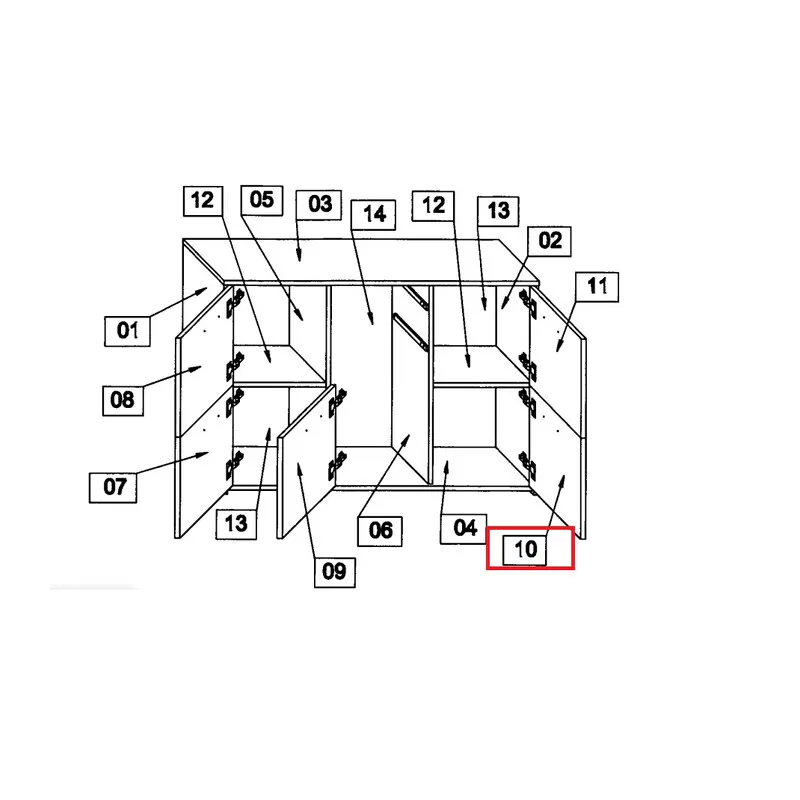 ZZ-Sportello NR.10 Bianco x Kit Buffet Elvezia Rovere/Bianco Laccato — Arredo — rif. FERX.603671 ZZ-Sportello NR.10 Bianco x Kit Buffet Elvezia Rovere/Bianco Laccato — Arredo — rif. FERX.603671