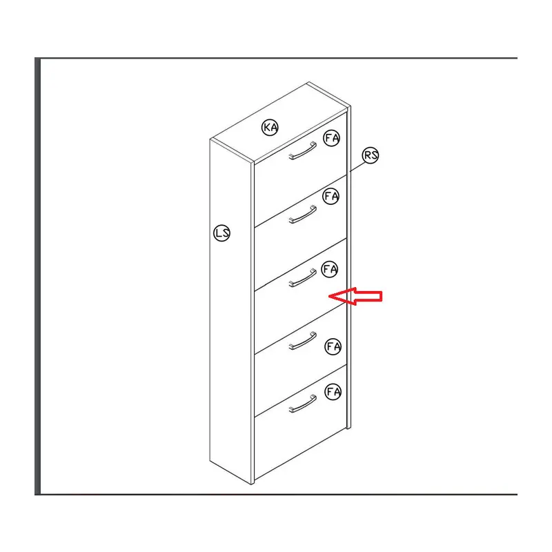 ZZ-FA Anta x Scarpiera 5A Doppia MOD.EKO308 Rovere CM. 172X60X25 — Arredo — rif. FERX.603702 ZZ-FA Anta x Scarpiera 5A Doppia MOD.EKO308 Rovere CM. 172X60X25 — Arredo — rif. FERX.603702