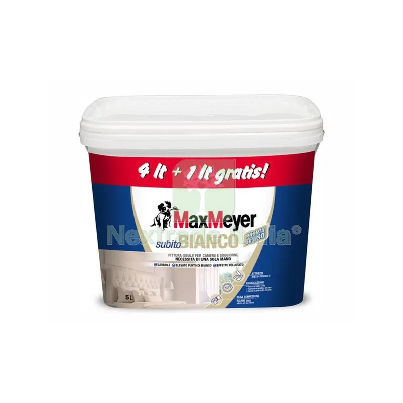 IDROPITTURA MAX LAVABILE SUBITO BIANCO 5 L BIANCO OPACO — Vernici e smalti — rif. FERX.670969 IDROPITTURA MAX LAVABILE SUBITO BIANCO 5 L BIANCO OPACO — Vernici e smalti — rif. FERX.670969