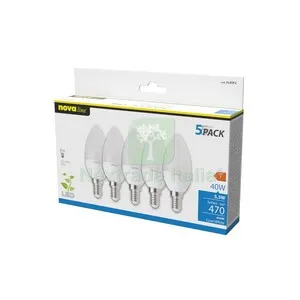 NOVA LAMPADA LED OLIVA E14 4,9W 6500K 5 PZ — Illuminazione — rif. FERX.681835 NOVA LAMPADA LED OLIVA E14 4,9W 6500K 5 PZ — Illuminazione — rif. FERX.681835