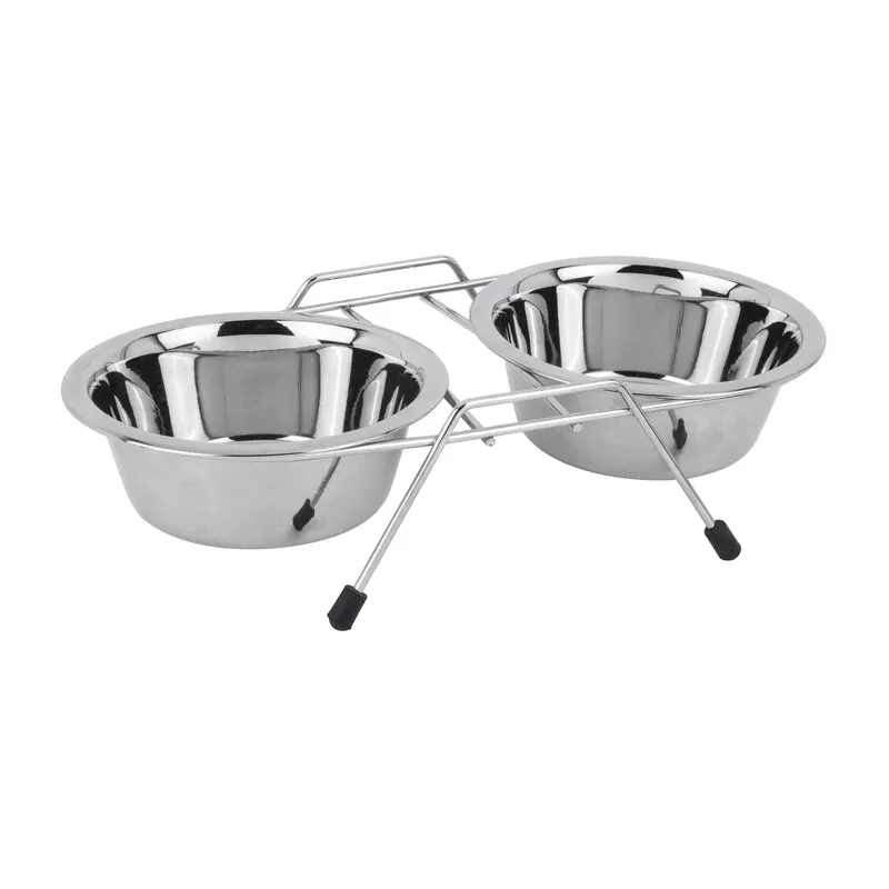 6PZ Zoov Ciotola Doppia in Acciaio con Supporto ML.800 — Cucina e coltelleria — rif. FERX.686883 6PZ Zoov Ciotola Doppia in Acciaio con Supporto ML.800 — Cucina e coltelleria — rif. FERX.686883