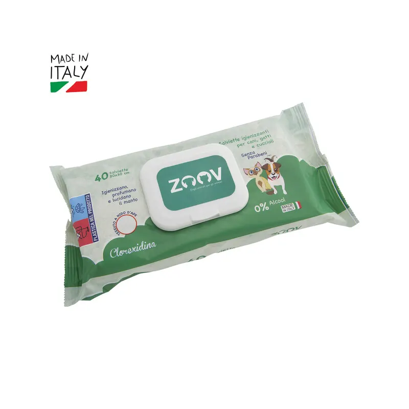 12PZ Zoov Salviettine Detergenti Clorexidina PZ.40 — Accessori bagno — rif. FERX.689301