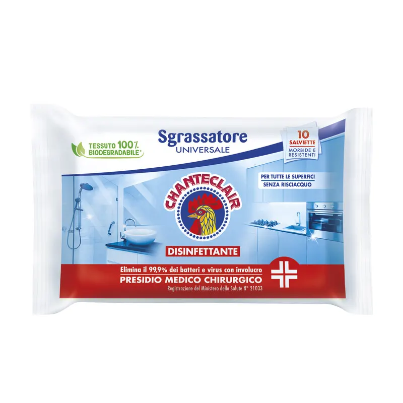 24CF Chanteclair Salviette Sgrassenza Disinfettante PZ.10 — Scarichi e sifoni — rif. FERX.694449 24CF Chanteclair Salviette Sgrassenza Disinfettante PZ.10 — Scarichi e sifoni — rif. FERX.694449