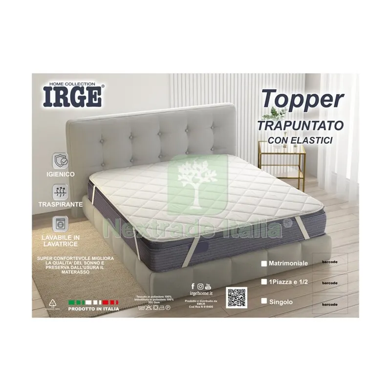 TOPPER TRAPUNTATO C/ELASTICO 1 POSTO E MEZZO IRGE — Tessili e biancheria casa — rif. FERX.699284 TOPPER TRAPUNTATO C/ELASTICO 1 POSTO E MEZZO IRGE — Tessili e biancheria casa — rif. FERX.699284