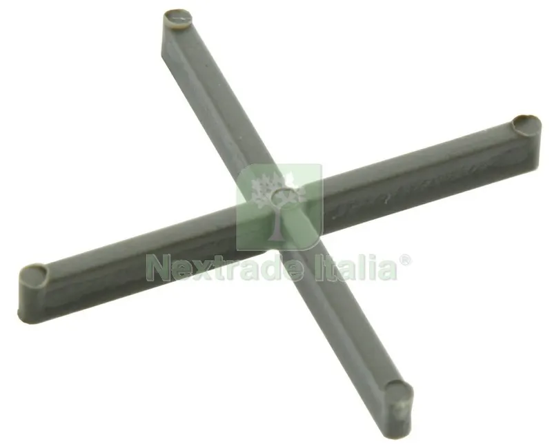CONFEZIONE 250 DISTANZIATORI MM. 3 A CROCE IN PLASTICA — Minuteria metallica — rif. FERX.7214