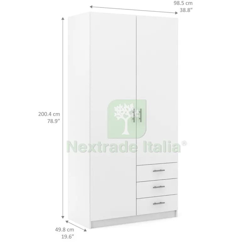 KIT ARMADIO SPRINT 2 ANTE +3 CASSETTI BIANCO — Arredo — rif. FERX.75721