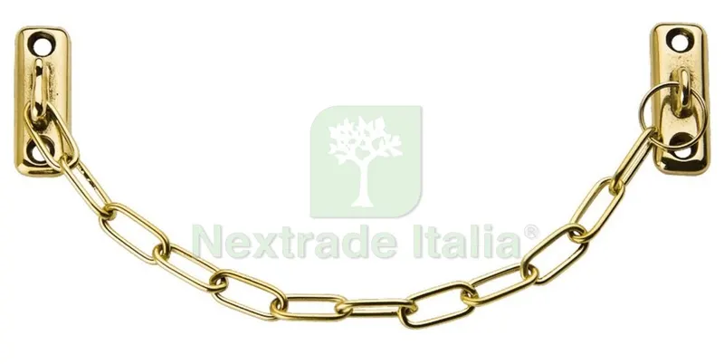 20PZ RITIENI A CATENA OTTONE LUCIDO — Ferramenta porte e finestre — rif. FERX.8471