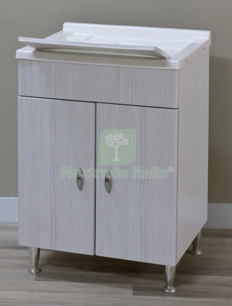 LAVATOIO ANTONELLA 60X50 CM CON SIFONE BIANCO PORTUNA — Scarichi e sifoni — rif. FERX.85747