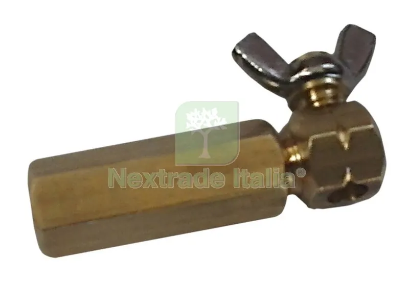 10PZ TENDIFILO OTTAGONALE OTTONE PER FILO MAX DIAMETRO 5 MM — Accessori recinzione — rif. FERX.86320