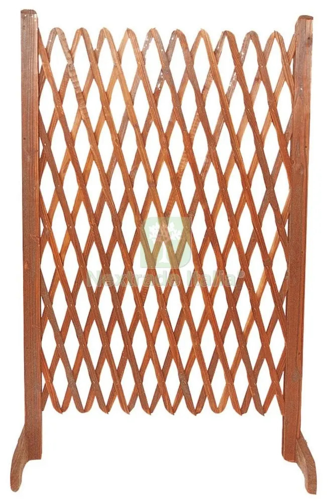 2PZ STECCATO IN LEGNO TRATTATO CON BASE CM.140X120H — Staccionate e steccati — rif. FERX.8783