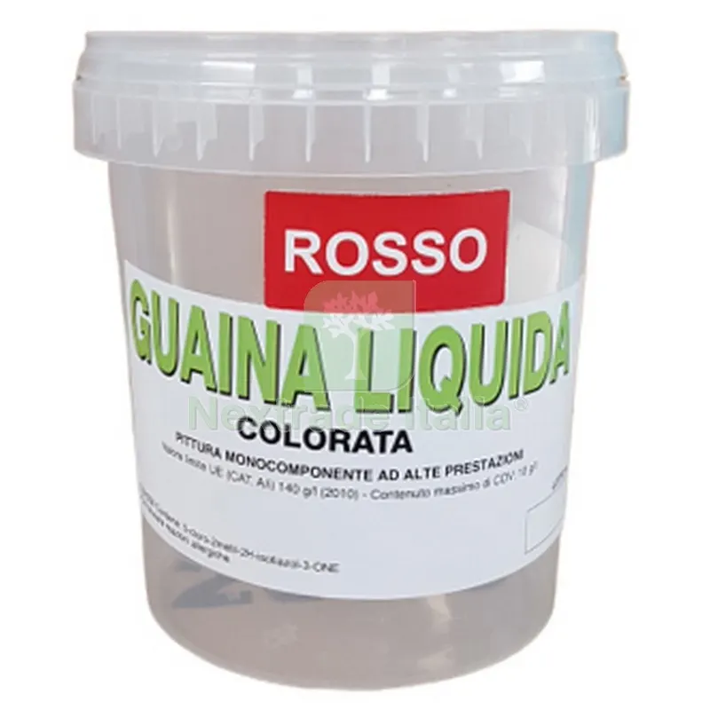9PZ GUAINA LIQUIDA RESINOSA ROSSA KG. 1 — Impermeabilizzanti e idrofughi — rif. FERX.8826 9PZ GUAINA LIQUIDA RESINOSA ROSSA KG. 1 — Impermeabilizzanti e idrofughi — rif. FERX.8826