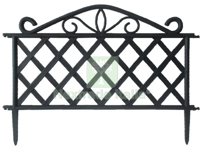 8PZ STECCATO IN ABS CM 47,5X36H NERO — Staccionate e steccati — rif. FERX.91928