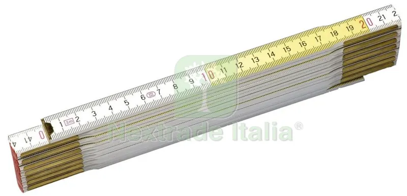 10PZ ST DOPPIO METRO BIANCO/GIALLO SPESSORE 3 MM — Misurazione e taglio manuale — rif. FERX.92488 10PZ ST DOPPIO METRO BIANCO/GIALLO SPESSORE 3 MM — Misurazione e taglio manuale — rif. FERX.92488