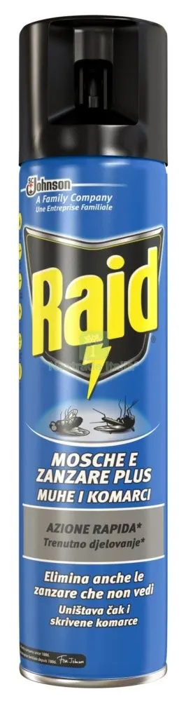 12PZ RAID MOSCHE E ZANZARE SPRAY ML.400 — Protezione piante e sementi — rif. FERX.93159 12PZ RAID MOSCHE E ZANZARE SPRAY ML.400 — Protezione piante e sementi — rif. FERX.93159