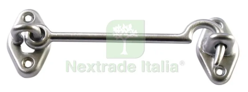 25PZ GANCI FERMAFINESTRE CROMO SATINATO LUNGHEZZA MM 100 — Ferramenta porte e finestre — rif. FERX.95625 25PZ GANCI FERMAFINESTRE CROMO SATINATO LUNGHEZZA MM 100 — Ferramenta porte e finestre — rif. FERX.95625