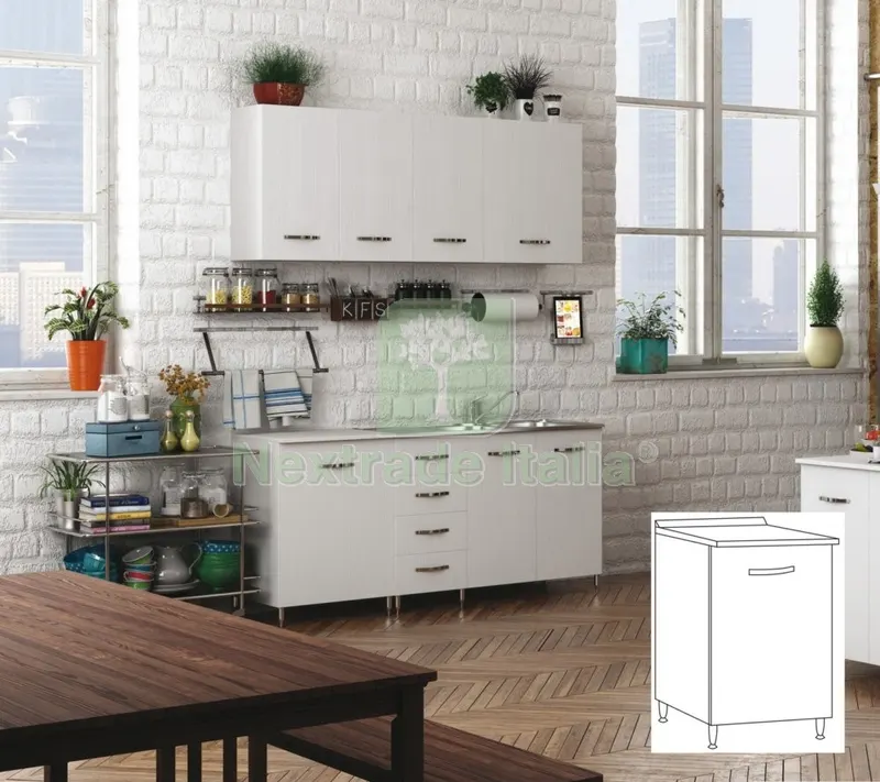 KIT CUCINA BASE 1 ANTA 40X50XH85 CM BIANCO — Casalinghi e organizzazione — rif. FERX.96422 KIT CUCINA BASE 1 ANTA 40X50XH85 CM BIANCO — Casalinghi e organizzazione — rif. FERX.96422
