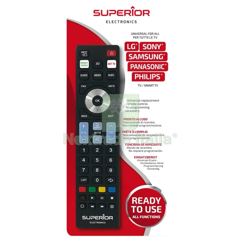 TELECOMANDO TV SUPERIOR UNIVERSALE 5 MARCHI — Telecomandi e ricambi — rif. FERX.99521 TELECOMANDO TV SUPERIOR UNIVERSALE 5 MARCHI — Telecomandi e ricambi — rif. FERX.99521