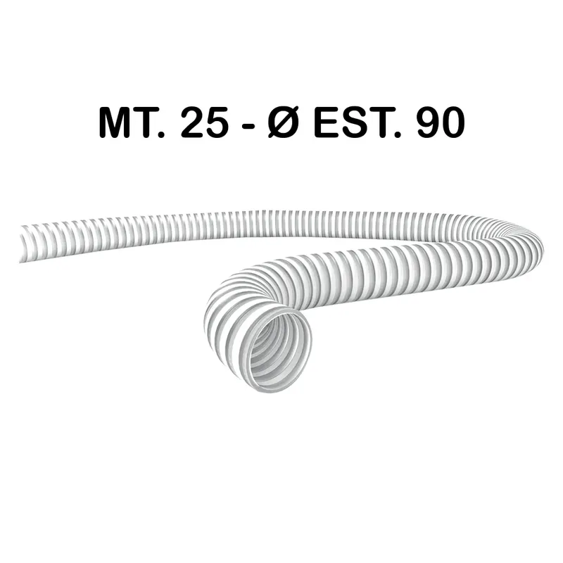 TUBO SPIRALATO ATOSSICO Ø mm. 80 x mt. 20 - Ø est. 90 - seconda scelta — Tubi e raccordi — rif. FERX.ST95678NLM