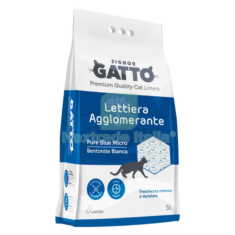 LETTIERA IGIENICA 'PURE BLUE MICRO' 5 lt — Gatti — rif. FERX.6061426NLM LETTIERA IGIENICA 'PURE BLUE MICRO' 5 lt — Gatti — rif. FERX.6061426NLM