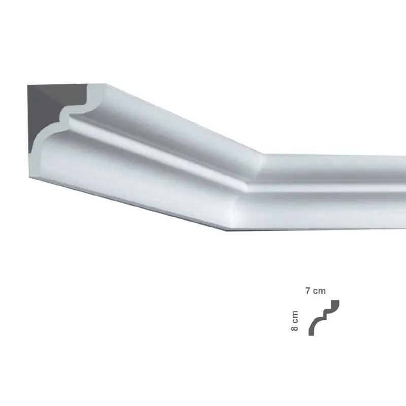 60PZ Cornice Decorativa per Soffitto mod. I886 - mm 70 x 80 — Cornici e profili decorativi — rif. FERX.9131430NLM