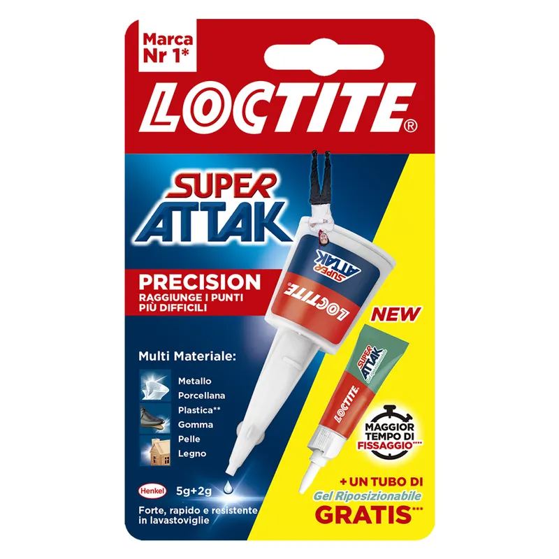 24PZ SUPER ATTAK 'PRECISION' Colla gr. 5 + gel riposizionabile da 2 gr. — Adesivi e sigillanti — rif. FERX.9001469NLM 24PZ SUPER ATTAK 'PRECISION' Colla gr. 5 + gel riposizionabile da 2 gr. — Adesivi e sigillanti — rif. FERX.9001469NLM