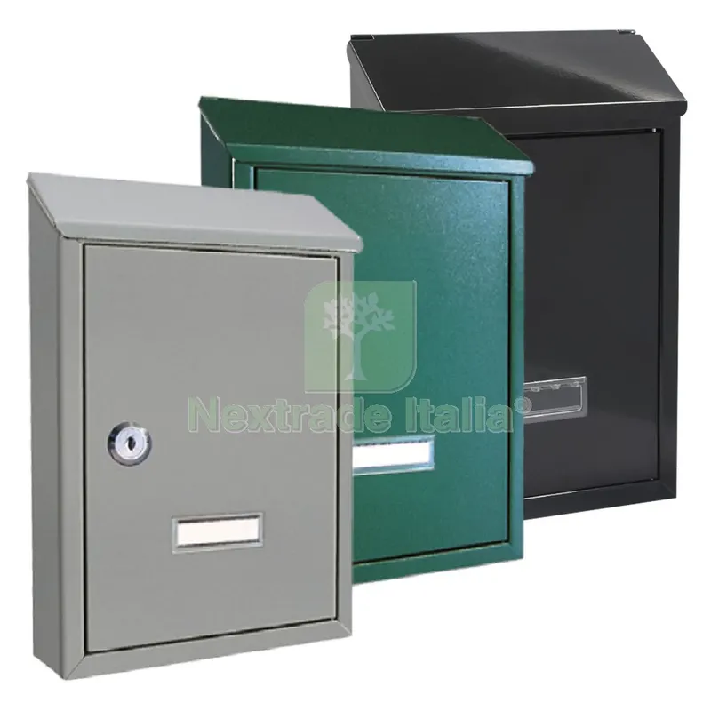 CASSETTA POSTALE 'NINFEA' cm 20,5 x 6,8 x H.30 - grigio argento — Casalinghi e organizzazione — rif. FERX.313047NLM