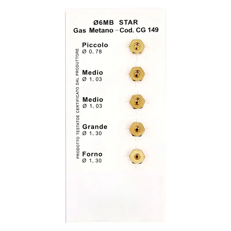 10CF Ugelli per Cucina per metano nx1 — Sanitari e ceramiche — rif. FERX.2062101NLM 10CF Ugelli per Cucina per metano nx1 — Sanitari e ceramiche — rif. FERX.2062101NLM