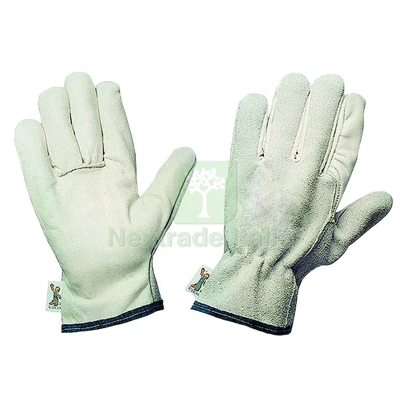 10COPPIE GUANTI PALMO PELLE DORSO CROSTA Tg. 10 — Guanti da lavoro — rif. FERX.1068107NLM