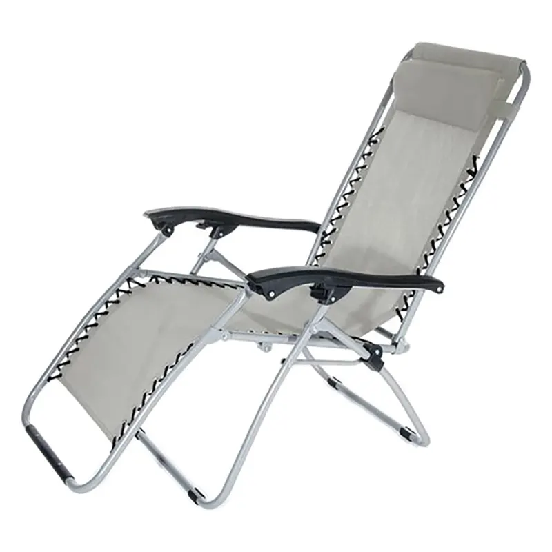 Sdraio con Braccioli telo grigio — Tempo libero outdoor — rif. FERX.6128853NLM