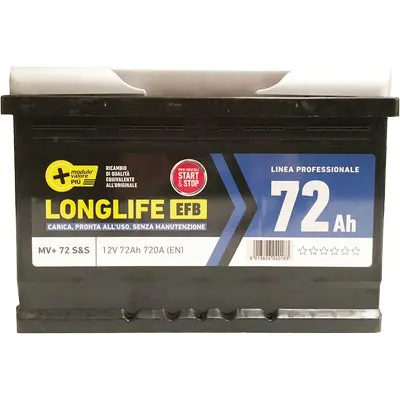 Batteria Auto Start Stop Modulo Valore + AH 72 DX Spunto 720A MM 275X175 H.MM 190 — rif. FERX.VIR7340031 Batteria Auto Start Stop Modulo Valore + AH 72 DX Spunto 720A MM 275X175 H.MM 190 — rif. FERX.VIR7340031