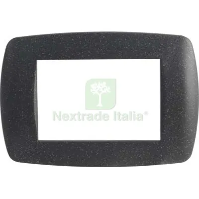 15PZ PLACCA COPRIFRUTTI MILLENIUM MARLANVIL NERO FLASH POSTI 3 MM 122X83 — Interruttori e prese — rif. FERX.VIR7409065 15PZ PLACCA COPRIFRUTTI MILLENIUM MARLANVIL NERO FLASH POSTI 3 MM 122X83 — Interruttori e prese — rif. FERX.VIR7409065