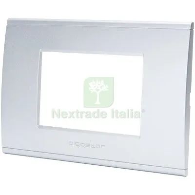 8PZ PLACCA COPRIFRUTTI ABL ARGENTO POSTI 3 MM 120X85 Colore Argento — Interruttori e prese — rif. FERX.VIR7409428 8PZ PLACCA COPRIFRUTTI ABL ARGENTO POSTI 3 MM 120X85 Colore Argento — Interruttori e prese — rif. FERX.VIR7409428