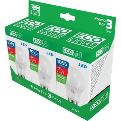 2CF Lampada LED Goccia Ecolight Century Naturale Volt 230 Watt 11 Lumen 1055 E27 CF=PZ 3 — rif. FERX.VIR7440285 2CF Lampada LED Goccia Ecolight Century Naturale Volt 230 Watt 11 Lumen 1055 E27 CF=PZ 3 — rif. FERX.VIR7440285