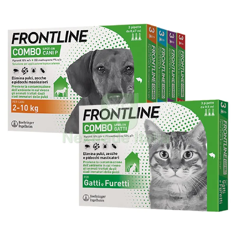 ANTIPARASSITARIO 'FRONTLINE COMBO' cani 2/10 kg - 3 pipette ml 0,67 — Protezione piante e sementi — rif. FERX.6800602NLM