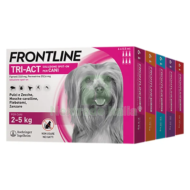 ANTIPARASSITARIO 'FRONTLINE TRI-ACT' cani 40/60 kg - 3 pipette ml 6 — Protezione piante e sementi — rif. FERX.6800648NLM