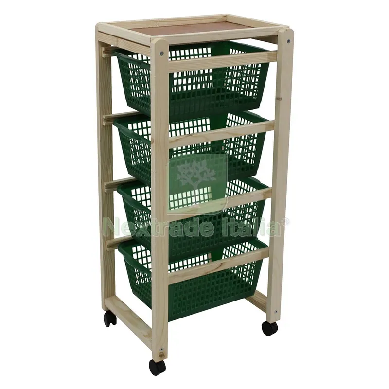CARRELLO DA CUCINA CON CESTELLI colore naturale — Casalinghi e organizzazione — rif. FERX.8035450NLM CARRELLO DA CUCINA CON CESTELLI colore naturale — Casalinghi e organizzazione — rif. FERX.8035450NLM
