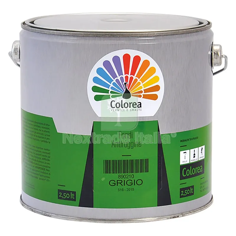 2PZ ANTIRUGGINE SINTETICA 'COLOREA' Lt. 2,5 Grigio — Vernici e smalti — rif. FERX.890210NLM 2PZ ANTIRUGGINE SINTETICA 'COLOREA' Lt. 2,5 Grigio — Vernici e smalti — rif. FERX.890210NLM
