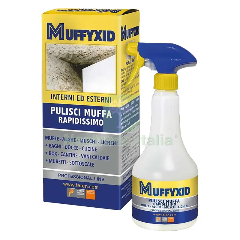 12PZ ANTIMUFFA SPRAY 'MUFFYXID' Lt. 0,5 — Vernici e smalti — rif. FERX.900980NLM 12PZ ANTIMUFFA SPRAY 'MUFFYXID' Lt. 0,5 — Vernici e smalti — rif. FERX.900980NLM