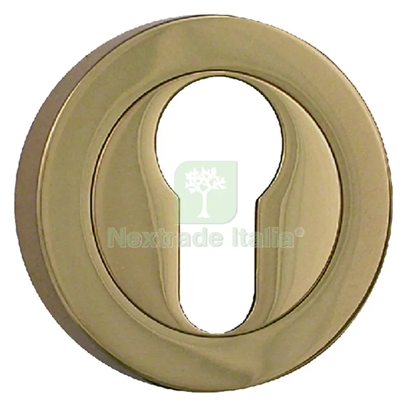 2PZ BOCCHETTA TONDA mm 45 - ottone lucido — Ferramenta porte e finestre — rif. FERX.305350NLM