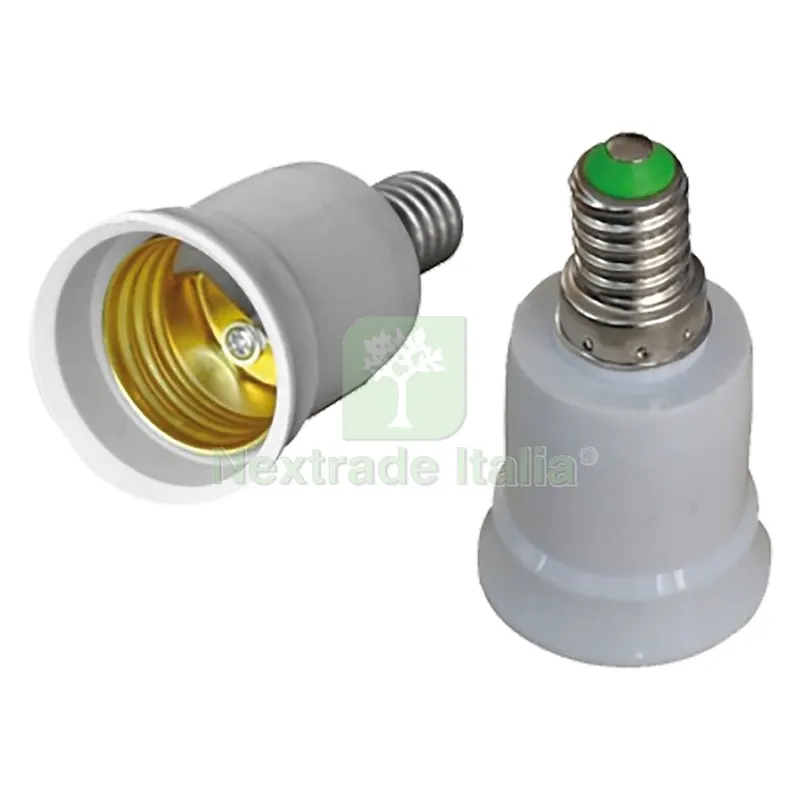10PZ ADATTATORE PORTALAMPADA da spina E14 a presa E27 — Illuminazione — rif. FERX.8091960NLM 10PZ ADATTATORE PORTALAMPADA da spina E14 a presa E27 — Illuminazione — rif. FERX.8091960NLM