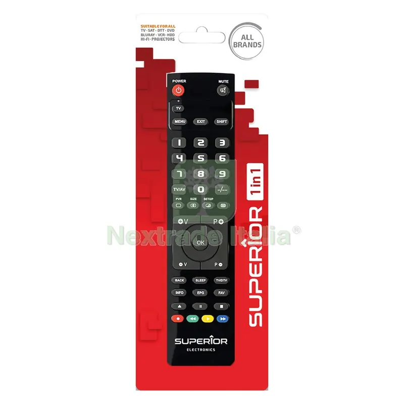 TELECOMANDO COMPATIBILE PER TV 'SLIM' 2 in 1 controllo 2 dispositivi — Telecomandi e ricambi — rif. FERX.8072452NLM