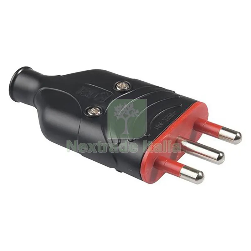SPINA ALTA RESISTENZA 'ELA PLUG' 2 POLI + TERRA 16A - COLORE NERO — Interruttori e prese — rif. FERX.8060540NLM SPINA ALTA RESISTENZA 'ELA PLUG' 2 POLI + TERRA 16A - COLORE NERO — Interruttori e prese — rif. FERX.8060540NLM