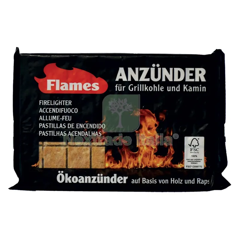 12PZ ACCENDIFUOCO ECOLOGICO 'FLAMES' 32 cubi — Tempo libero outdoor — rif. FERX.7008268NLM 12PZ ACCENDIFUOCO ECOLOGICO 'FLAMES' 32 cubi — Tempo libero outdoor — rif. FERX.7008268NLM