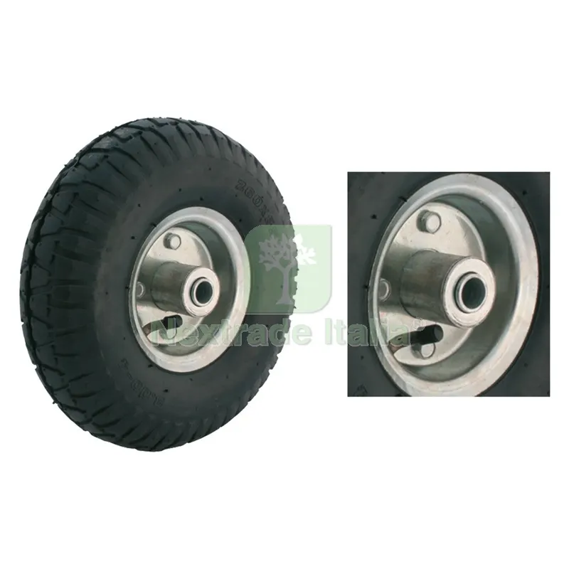 RUOTA PNEUMATICA PER CARRELLI 2 mozzi - ø mm 250 — Casalinghi e organizzazione — rif. FERX.314716NLM